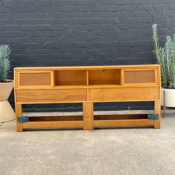 Mid-Century Modern King Size Bed Frame by Russel Wright for Conant Ball, c.1960’s