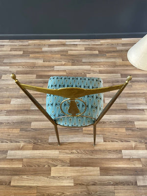 Italian Chiavari Brass Accent Chair, c.1950’s