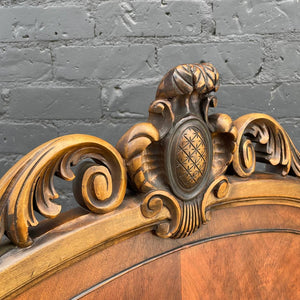 Antique French Louis XVI Carved Wood Twin Size Bed Frame, 1940’s