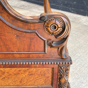 Antique French Louis XVI Carved Wood Twin Size Bed Frame, 1940’s