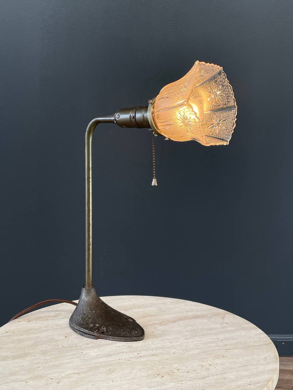 Antique Art Deco Brass Reading Desk Lamp, c.1930’s