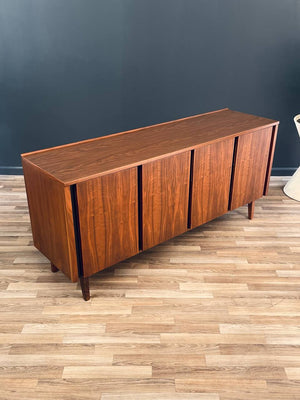 Mid-Century Modern Walnut Credenza by Merton Gershun for Dillingham, c.1950’s