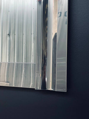 Vintage Post Modern Chrome Mirror, c.1970’s