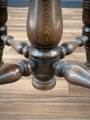 Antique Victorian High Back Adjustable Piano Stool, c.1930’s