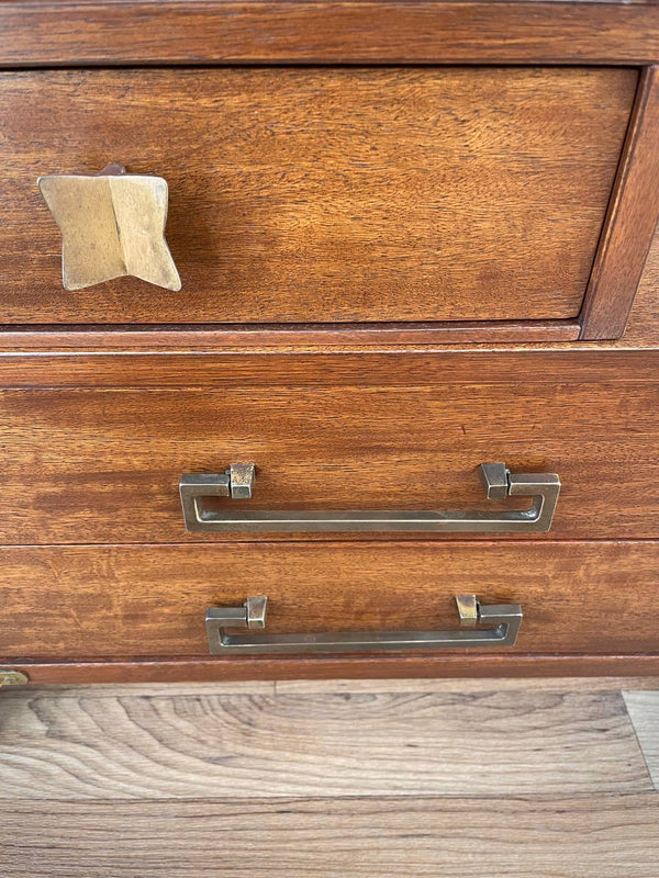 Pair of Asian Campaign Style Nightstands By Grosfeld House, c.1960’s