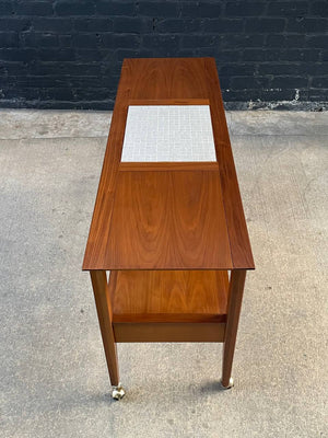 Mid-Century Modern Tile Fliptop Insert Drop Front Credenza Console Table, c.1960’s
