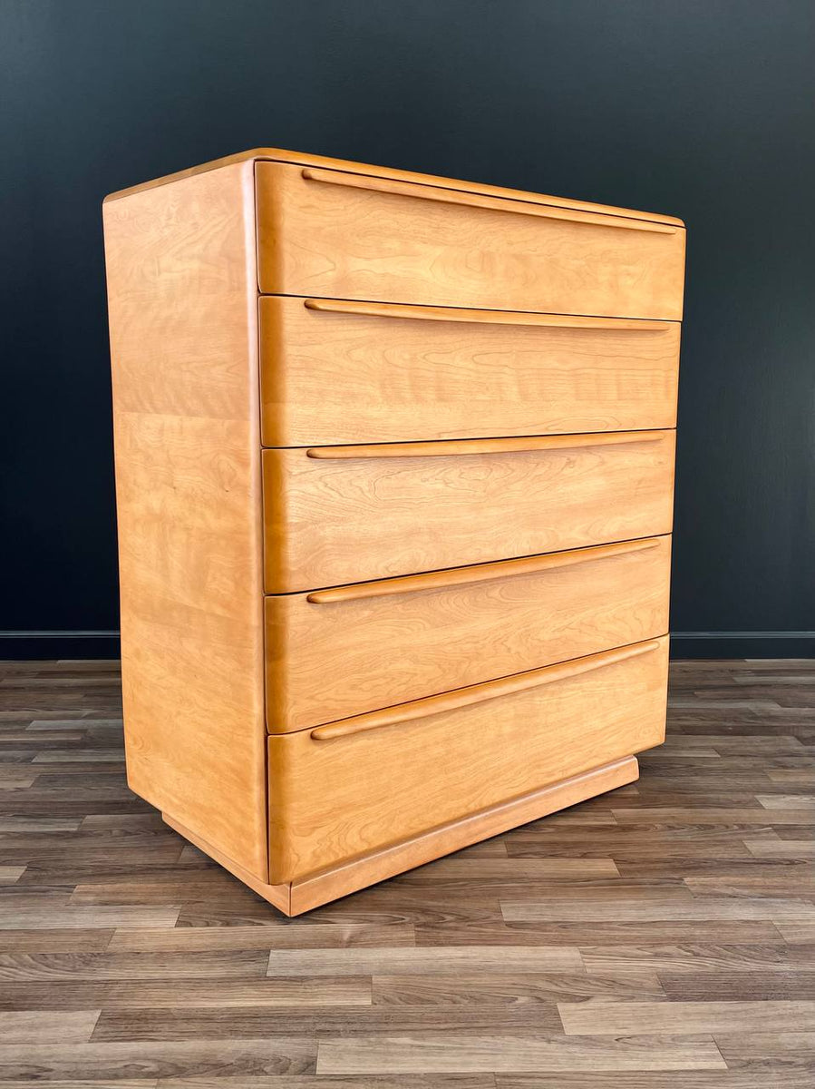 Mid-Century Modern Birch Highboy Dresser by Heywood Wakefield, c.1950 ...