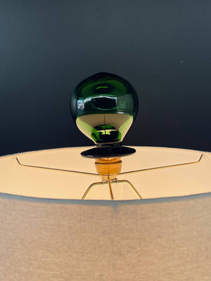 Mid-Century Venetian Glass Table Lamp with Original Blown Glass Finial