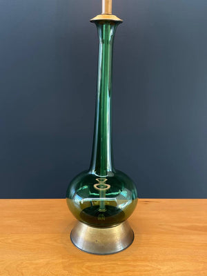 Mid-Century Venetian Glass Table Lamp with Original Blown Glass Finial