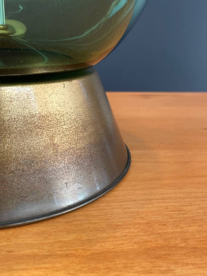 Mid-Century Venetian Glass Table Lamp with Original Blown Glass Finial