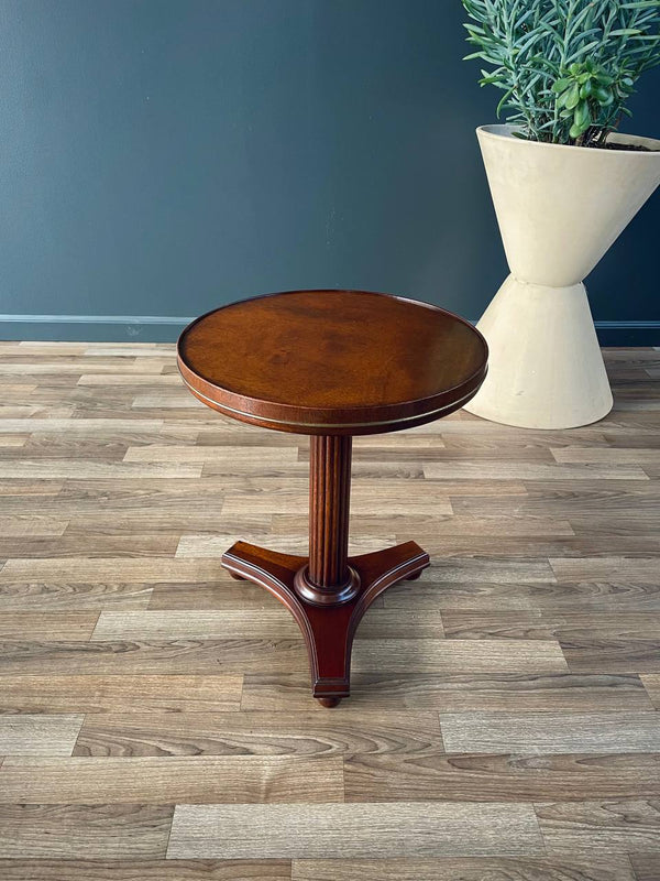 Antique Empire-Style Pedestal Accent Side Table, c.1940’s