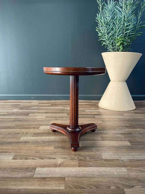 Antique Empire-Style Pedestal Accent Side Table, c.1940’s