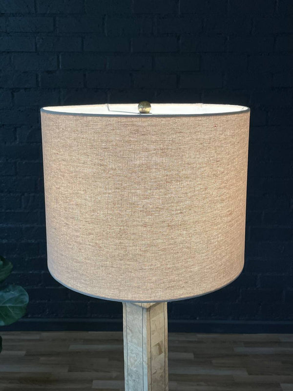 Mid-Century Tessellated Stone Table Lamps Coastal Modern, c.1960’s