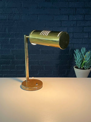 Mid-Century Modern Distressed Brass Desk Lamp, c.1960’s