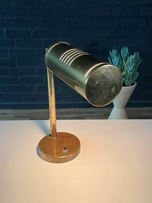 Mid-Century Modern Distressed Brass Desk Lamp, c.1960’s