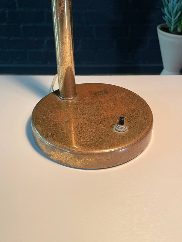 Mid-Century Modern Distressed Brass Desk Lamp, c.1960’s