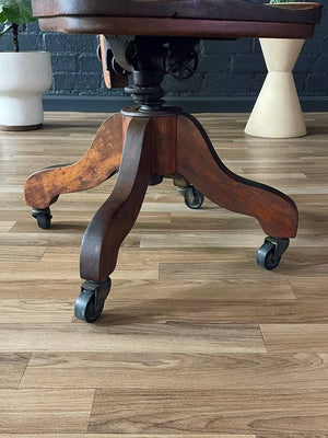 Vintage Oak Office Desk Chair, c.1940’s