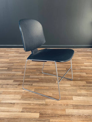 Set of 6 Mid-Century Modern Stackable Chrome Chairs by Steelcase