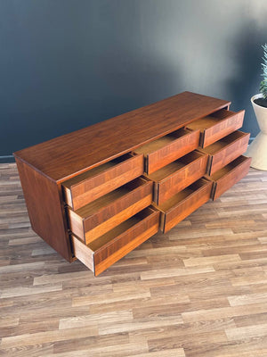 Mid-Century Modern Walnut 9-Drawer Dresser, c.1960’s