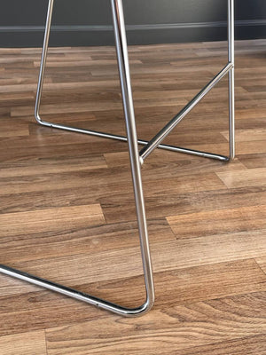 Set of 6 Mid-Century Modern Stackable Chrome Chairs by Steelcase