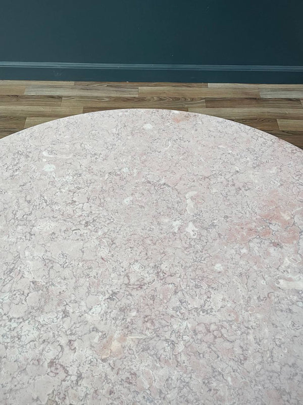 Mid-Century Modern Pink Marble Top Coffee Table, c.1960’s