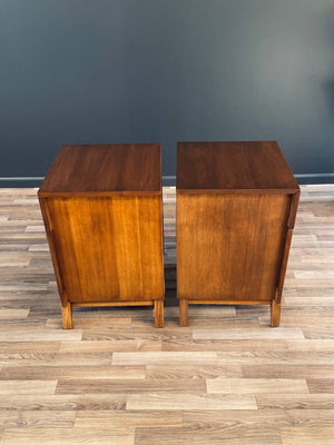 Pair of Mid-Century Modern Sculpted Walnut Night Stands, c.1960’s