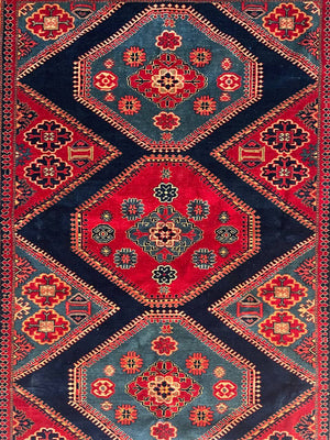Vintage Persian Oriental Handmade Wool Carpet Rug, c.1950’s