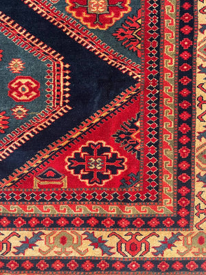 Vintage Persian Oriental Handmade Wool Carpet Rug, c.1950’s