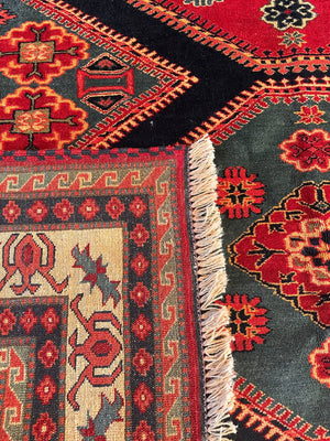 Vintage Persian Oriental Handmade Wool Carpet Rug, c.1950’s
