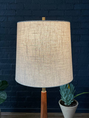 Mid-Century Modern Walnut & Brass Table Lamp, c.1960’s