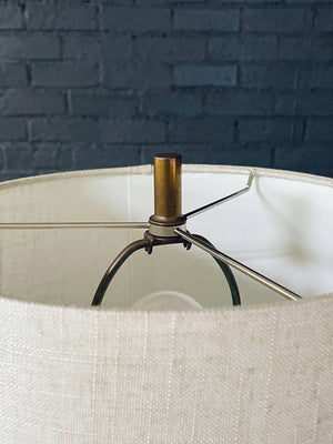 Mid-Century Modern Walnut & Brass Table Lamp, c.1960’s