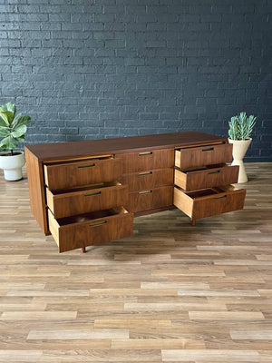Mid-Century Modern Walnut 9-Drawer Dresser, c.1960’s