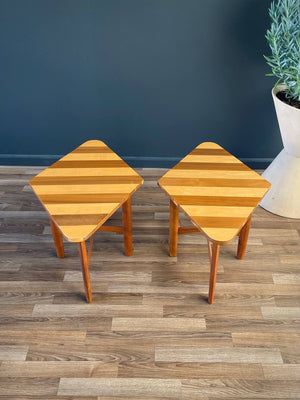 Pair of Mid-Century Modern “Parallel” Side Tables by Barney Flagg for Drexel