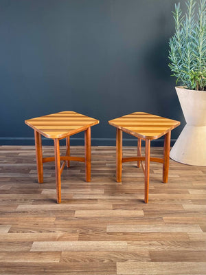 Pair of Mid-Century Modern “Parallel” Side Tables by Barney Flagg for Drexel