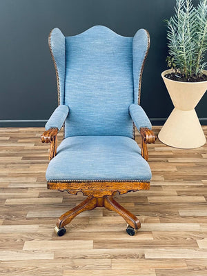 Vintage Rustic Farmhouse Style Oak Office Chair , c.1960’s