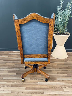 Vintage Rustic Farmhouse Style Oak Office Chair , c.1960’s