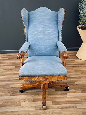 Vintage Rustic Farmhouse Style Oak Office Chair , c.1960’s