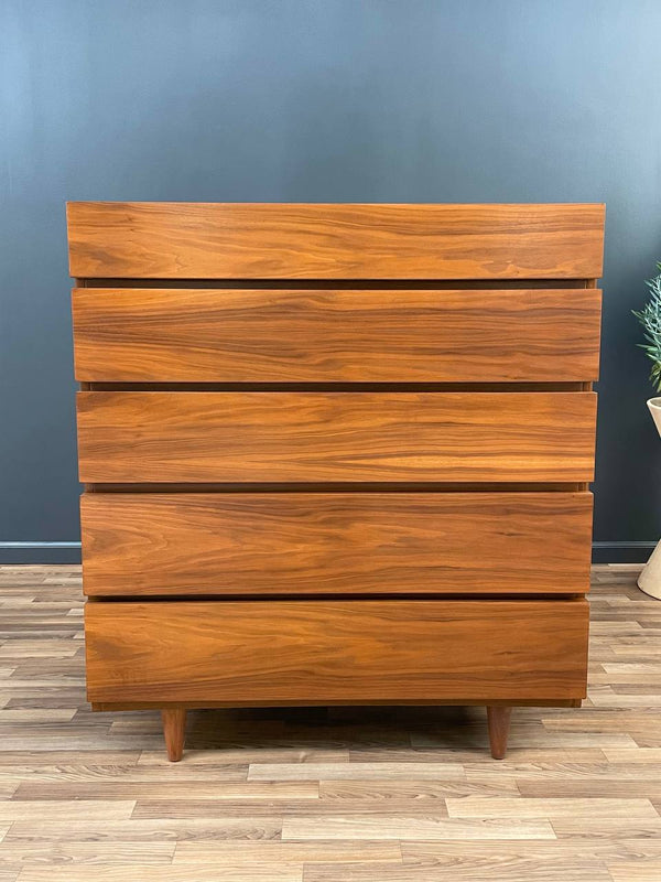 Mid-Century Modern Walnut Highboy Dresser by American of Martinsville, c.1950’s
