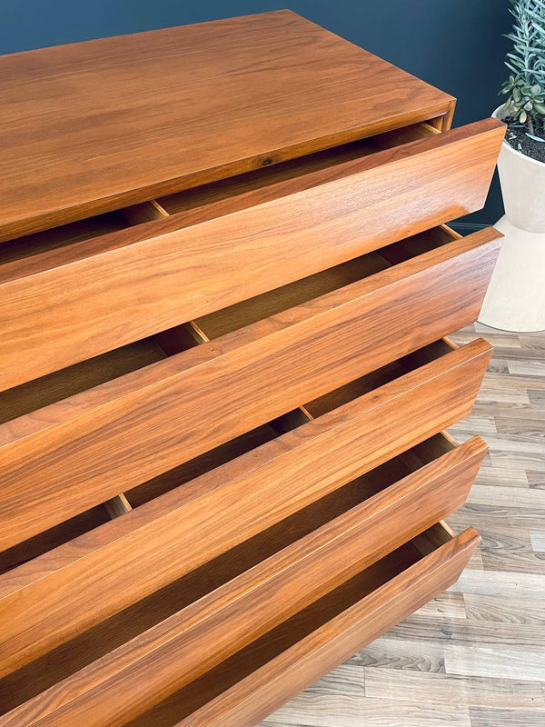 Mid-Century Modern Walnut Highboy Dresser by American of Martinsville, c.1950’s