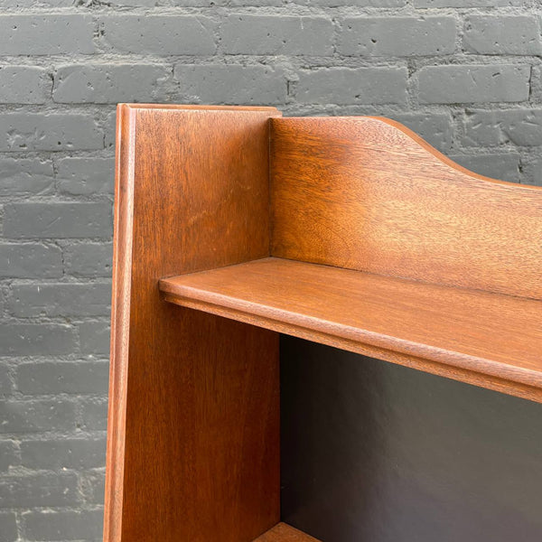 Mid-Century Modern Walnut Pyramid Style Bookcase by Merton Gershun, c.1960’s