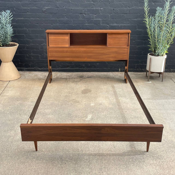 Mid-Century Modern Full Size Walnut Bed Frame, c.1960’s