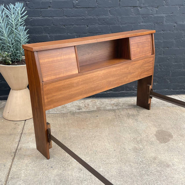 Mid-Century Modern Full Size Walnut Bed Frame, c.1960’s