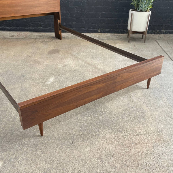 Mid-Century Modern Full Size Walnut Bed Frame, c.1960’s