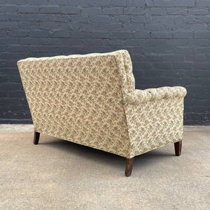 Vintage Antique Tufted Love Seat Sofa, c.1950’s