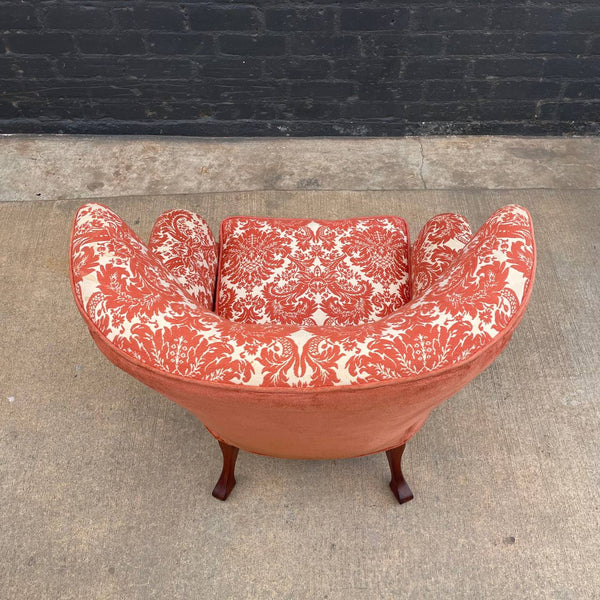 Pair of Antique English Georgian Style Wing High-Back Lounge Chairs, c.1940’s