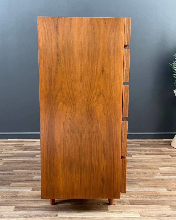 Mid-Century Modern Walnut Highboy Dresser by American of Martinsville, c.1950’s