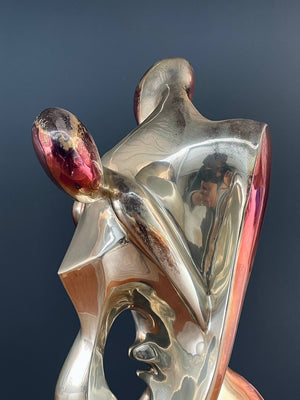 D'Argenta Gold Plated Abstract Couple Sculpture by Tere Memun