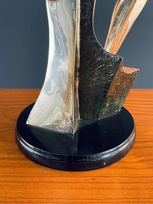D'Argenta Gold Plated Abstract Couple Sculpture by Tere Memun
