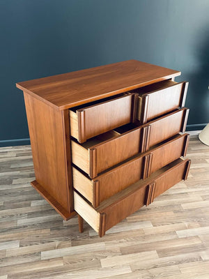 Mid-Century Modern Walnut Highboy Dresser by American of Martinsville