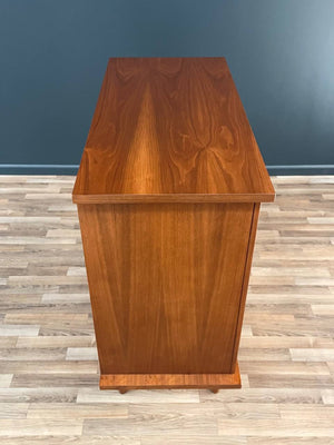 Mid-Century Modern Walnut Highboy Dresser by American of Martinsville
